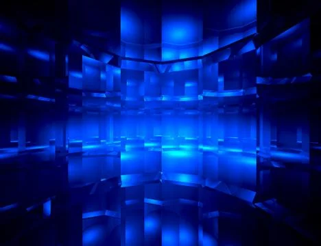 Abstract blue digital space background Stock Illustration