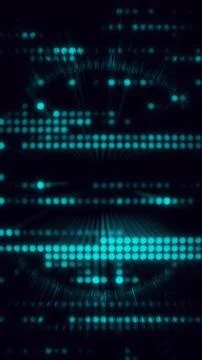 Abstract Blue Digital Tech Data Code Matrix Background Stock Illustration
