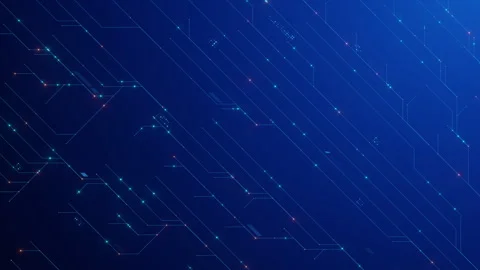 Abstract Blue Digital Technology Background with Glowing Lines Stock Footage 324717026