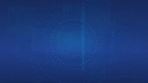 Abstract Blue Digital Technology Background with Glowing Circular Data Stock Footage 339321641