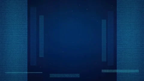 Abstract blue digital technology background with moving data streams and Stock Footage 339322044