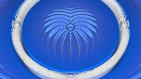 Abstract blue digital tunnel wave motion background Stock Footage 337933508