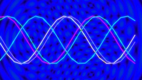 Abstract blue digital wave pattern background loop for tech and science visua Stock Footage 337574961