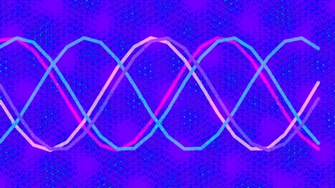 Abstract blue digital waveform signal displaying energy frequency movement .. Stock Footage 336544589