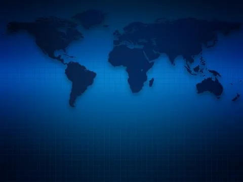 Abstract Blue Digital World Stock Illustration