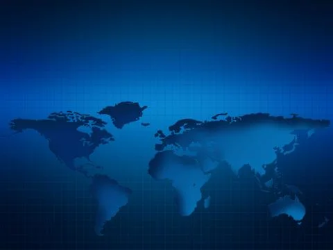 Abstract Blue Digital World Illustrazione stock