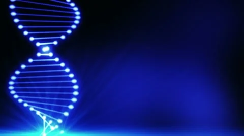 Abstract blue DNA Stock Footage