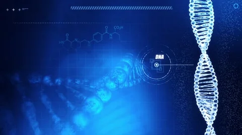 Abstract blue DNA Stockbeeldmateriaal 47932321