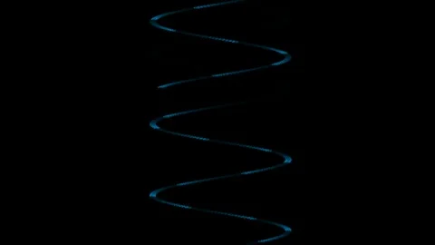 Abstract Blue DNA Helix Structure on a Dark Background for Science &amp; Biotech 库存影片 339178780