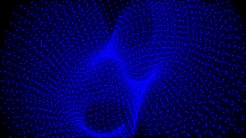 Abstract blue dot background animated video Stock Footage 294531785