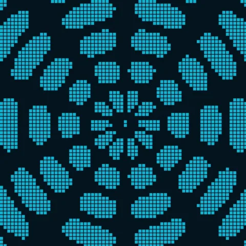 Abstract blue dot geometric pattern background, tech seamless mosaic surface Stock Footage 342522340