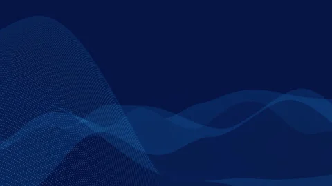 Abstract blue dot matrix wave - big data LED screen loop Stock Footage 340230164