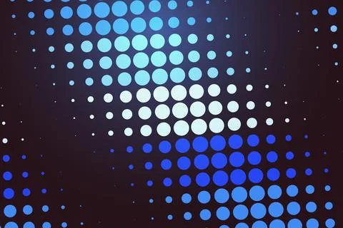 Abstract blue dot pattern on dark background design Stock Illustration