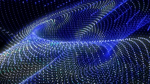 Abstract blue dot rotate energy Stock Footage 154535992