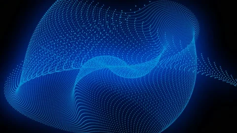 Abstract blue dot rotate energy Stock Footage 156777525