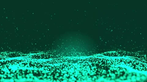 Abstract blue dot wave and dust particles flying background, Motion of digi.. Stock Footage 295194360