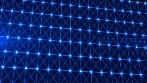 Abstract blue dots connection network technology background Stock Illustration