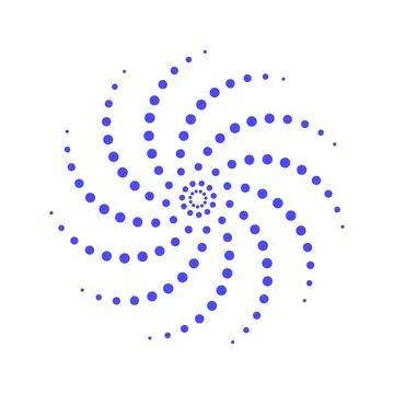 Abstract blue dots swirl pattern 스톡 일러스트