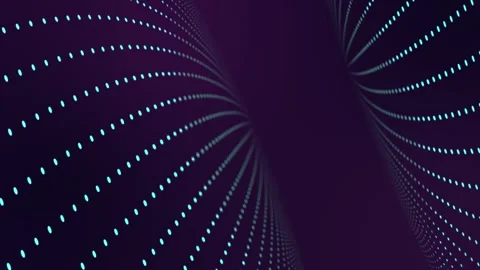 Abstract Blue Dots Tunnel Background with Purple Swirls - Futuristic Tech Motion Stock Footage 332850038