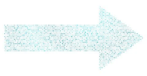 Abstract blue dotted arrow geometric tech background Illustrazione stock