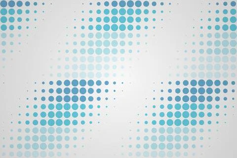 Abstract blue dotted pattern on white background Stock Photos