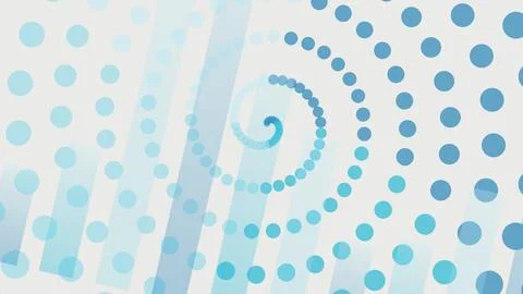 Abstract blue dotted spiral pattern for technology design 库存插图