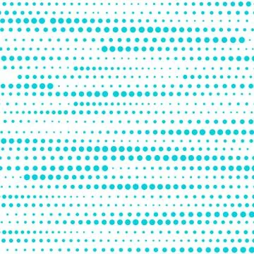 Abstract blue dotted stripes horizontal pattern isolated on white background. Stock Illustration