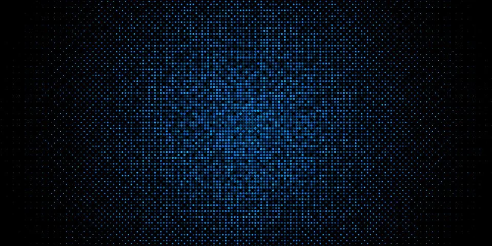 Abstract blue dotted Technology gradient background. Digital data with circ.. Stock Illustration