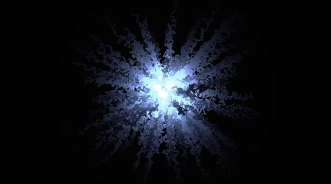 Abstract blue drawn lines stripes, moving from the center on a black background Stock Illustration