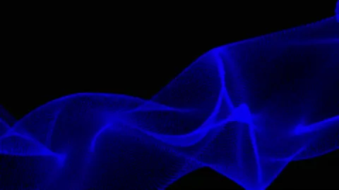 Abstract blue dynamic wavy line dotted texture. Modern futuristic Stock Footage 237423535