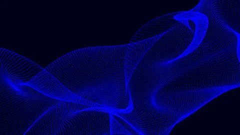 Abstract blue dynamic wavy line dotted texture. Modern futuristic simple do.. Illustration