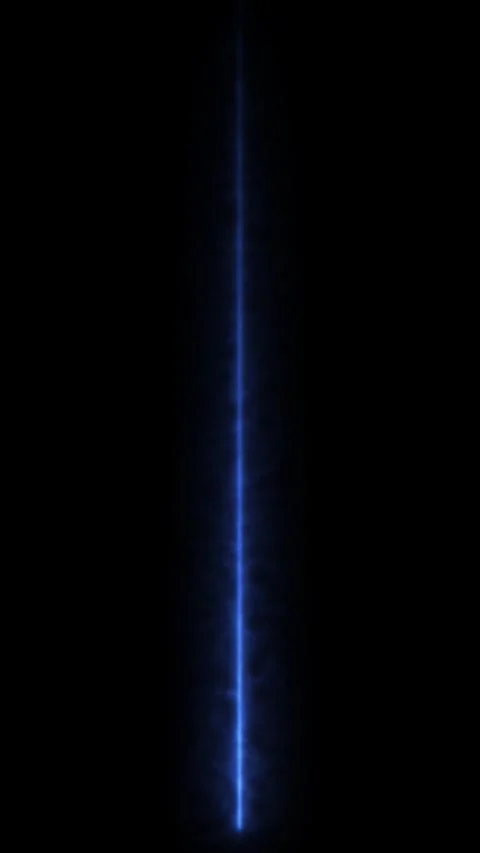 Abstract blue electric laser line pulsing on black background clip. Видео 337710991