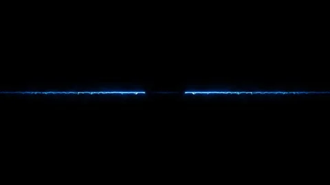 Abstract blue electric lightning bolt line glowing on black background for .. Stock Footage 333032378