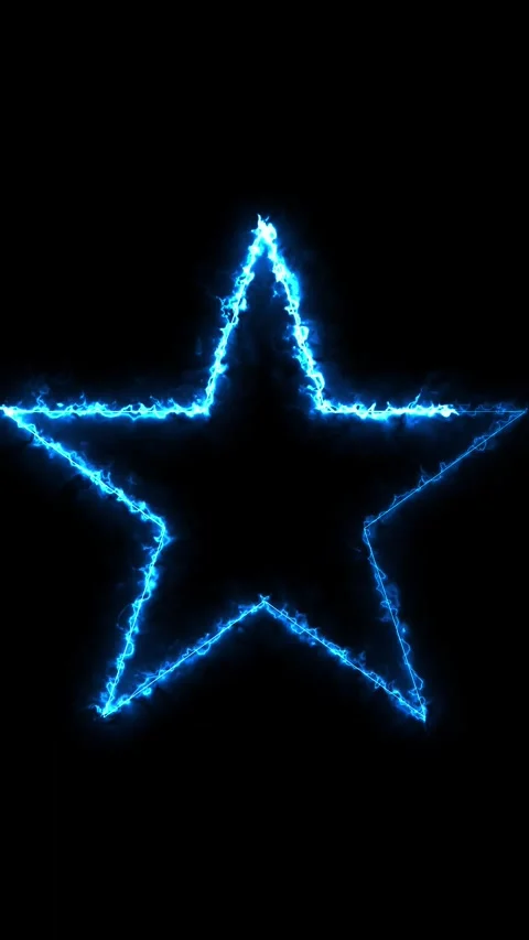 Abstract blue electric lightning star frame looping motion graphics. 動画素材 337709542
