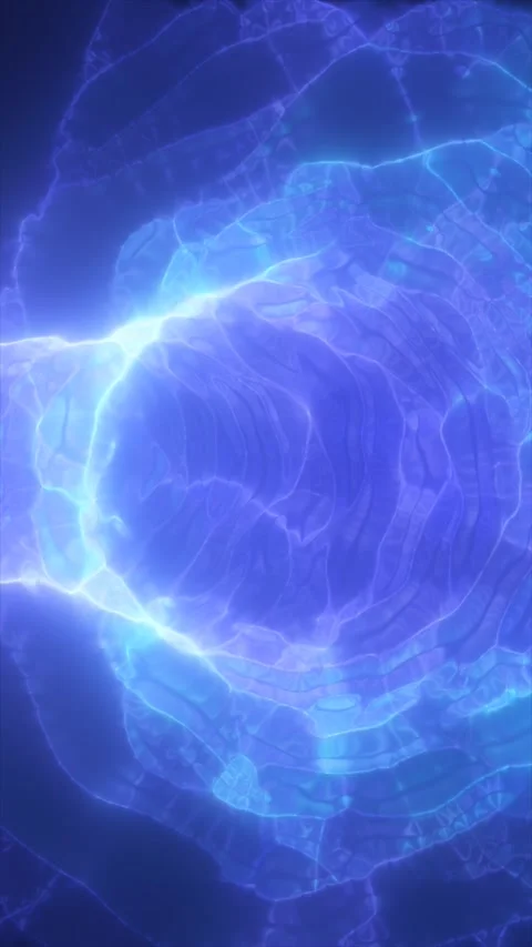Abstract blue electric texture with glowing liquid lines, soft plasma waves.. Stock Footage 336176714