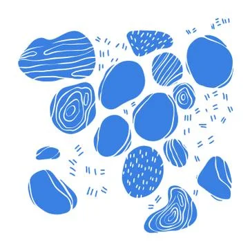 Abstract blue elements on a white background. Abstract vector illustration in a Stock Illustration