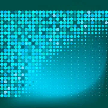 Abstract blue emerald dots background Stock Illustration