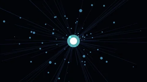 Abstract Blue Energy Core Burst with Intersecting Cyan Light Beams and Floa.. Видео 345981416