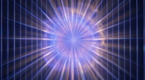 Abstract blue energy core in a digital grid Stock Footage 331457651