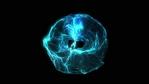 Abstract blue energy effect on a black background. Stock Footage 167117895