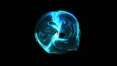 Abstract blue energy effect on a black background. Stock Footage 167271075