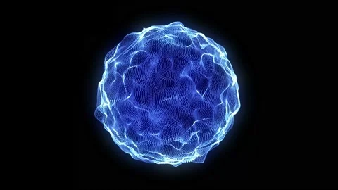 Abstract blue energy effect on a black background. Stock Footage 194491190