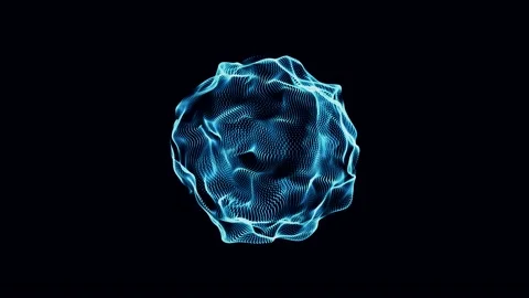Abstract blue energy effect on a black background. Stock Footage 221638646