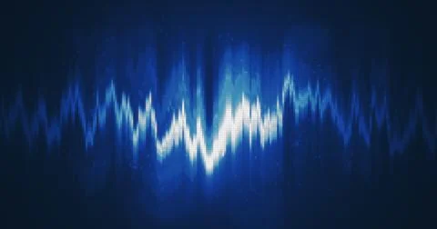Abstract blue energy equalizer from particles and dots abstract background Stock Illustration