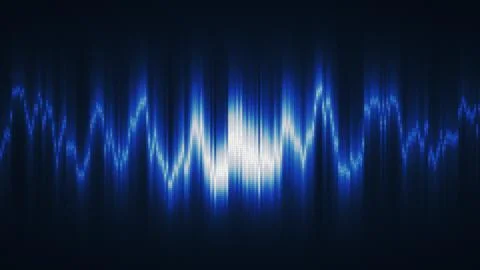 Abstract blue energy equalizer from particles and dots abstract background Stock Illustration