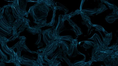 Abstract blue energy flow in dark background with copy space for text overlay Video stock 340949670