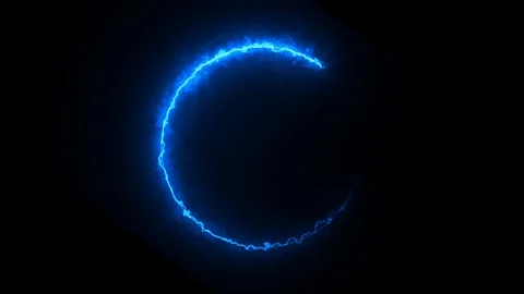 Abstract blue energy glowing progress loading circle bar Stock Footage 122148941