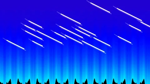 Abstract Blue Energy Gradient Background Wave Light Tech Transition Seamles.. Stock Footage 339352430