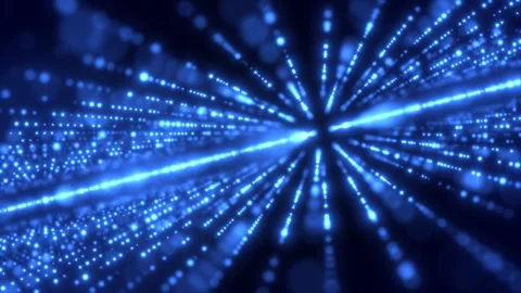 Abstract blue energy high tech moving lines and digital particles.Fascinating Stock Footage 250186349