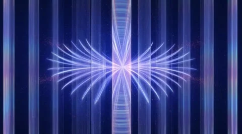 Abstract blue energy light and glass pillars Stock Footage 331457331